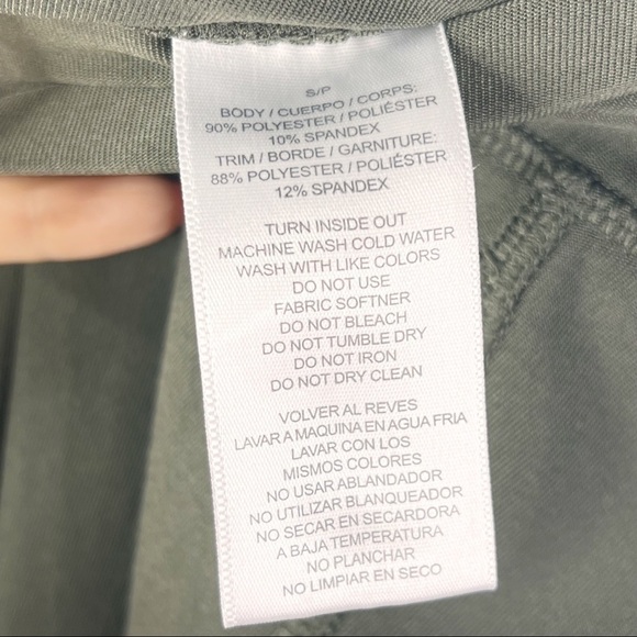 Gottex Army Green Mesh Cut out Leggings small - Picture 5 of 7